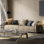 Home Contemporary Three Seater Sofa Set, Leather| DC Concept