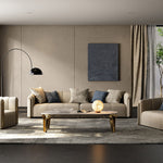 Home Contemporary Three Seater Sofa Set, Leather| DC Concept