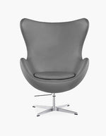 Arne J Style Egg Chair In Grey Premium Leather| DC Concept