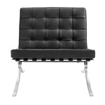 Classic Modern Barcelona Chair And Footstool, Black Leather, Clearance| DC Concept