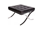 Classic Modern Barcelona Chair And Footstool, Black Leather, Clearance| DC Concept