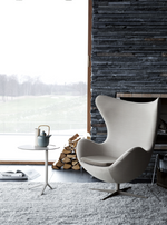 Arne J Style Egg Chair In Grey Premium Leather| DC Concept