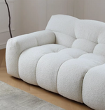 Cora Candy Three Seater Sofa, White| DC Concept
