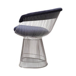 Warren Platner Dining Chair - Chrome Base, Dark Blue| DC Concept
