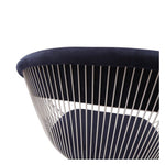 Warren Platner Dining Chair - Chrome Base, Dark Blue| DC Concept