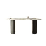 Dwight Dining Table, Black & White