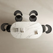 Dwight Dining Table, Black & White