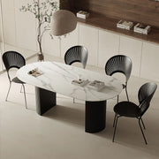 Dwight Dining Table, Black & White