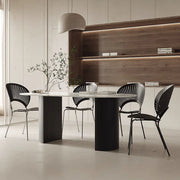 Dwight Dining Table, Black & White