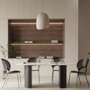 Dwight Dining Table, Black & White