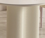 Eira White Dining Table, Oval