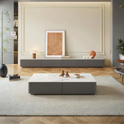 Abigail Stylish TV Stand, Sintered Stone, Cream