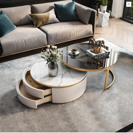 Bell Nesting Coffee Table, Glass