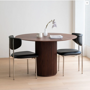 Ivar Round Dining Table, Dark Oak
