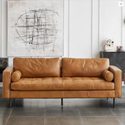 Fuller Brown Two Seater, Three Seater Sofa, Real Leather