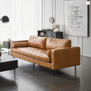 Fuller Brown Two Seater, Three Seater Sofa, Real Leather