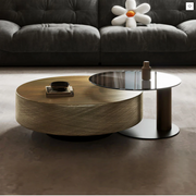T94 Golden Nesting Coffee Table, Glass