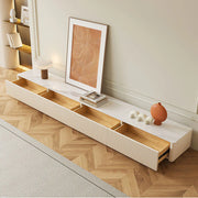 Abigail Stylish TV Stand, Sintered Stone, Cream