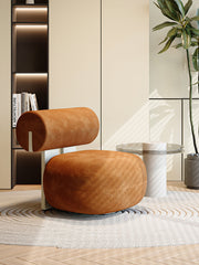 brown Boucle Armchair