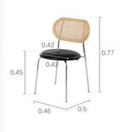 black leather Dining Chair