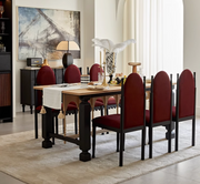 brown leather dining chair