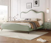 king size leather bed
