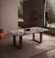 square marble dining table