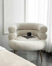 white Boucle chair