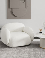 white Armchair Boucle