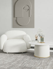 white Boucle Armchair